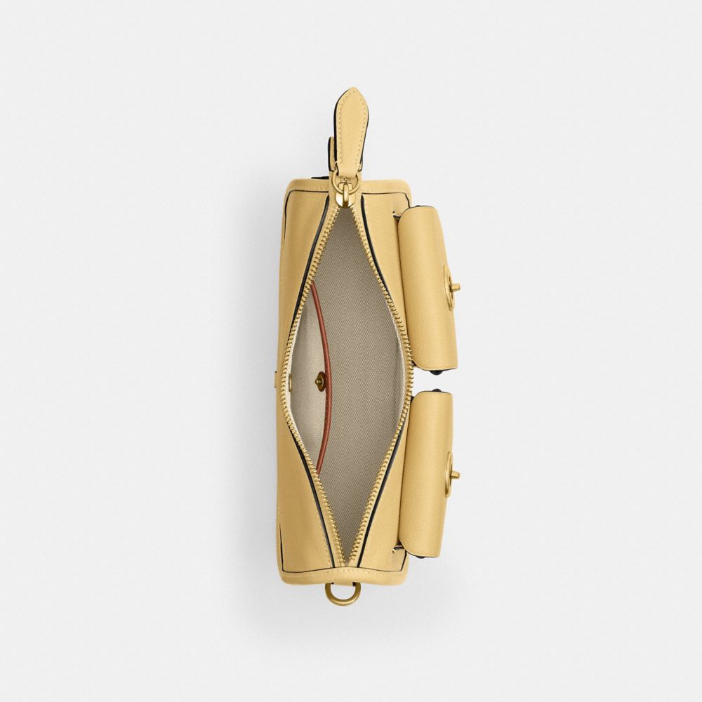Coach Twin Turnlock Waverly Bag Brass Vanilla