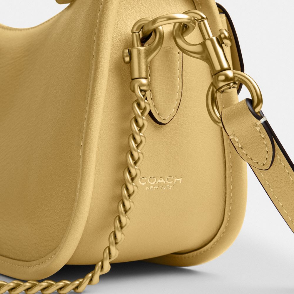 Coach Twin Turnlock Waverly Bag Brass Vanilla