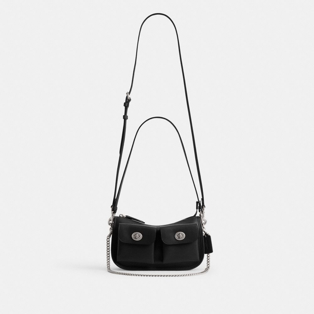 Coach Twin Turnlock Waverly Bag Silver/Black