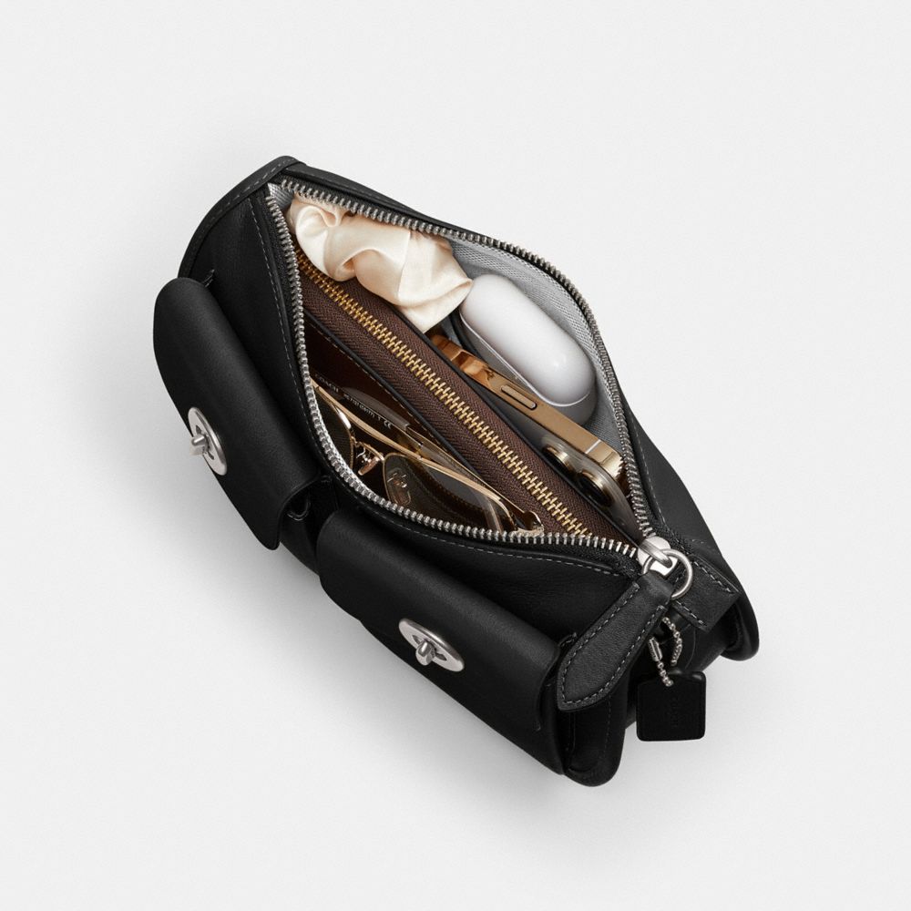 Coach Twin Turnlock Waverly Bag Silver/Black