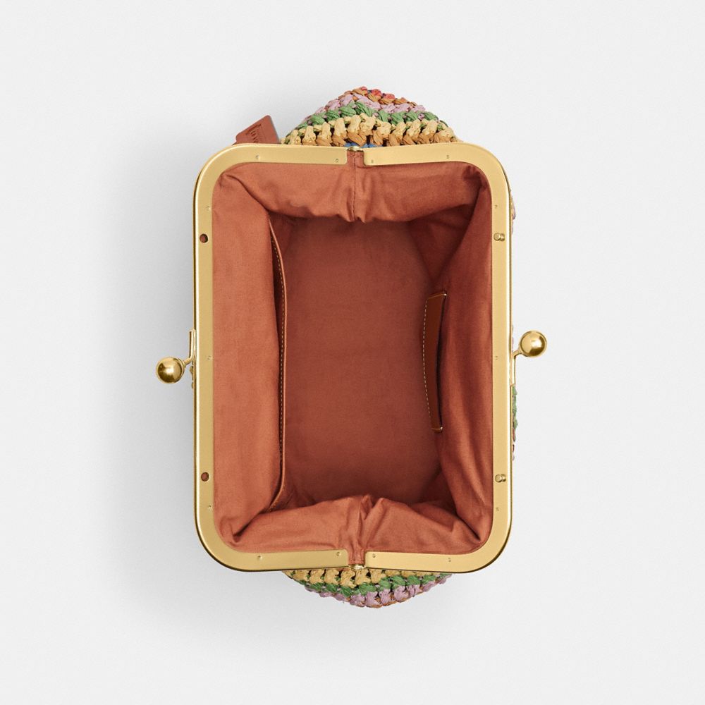Coach Kisslock Frame Bag 27 Brass Multi
