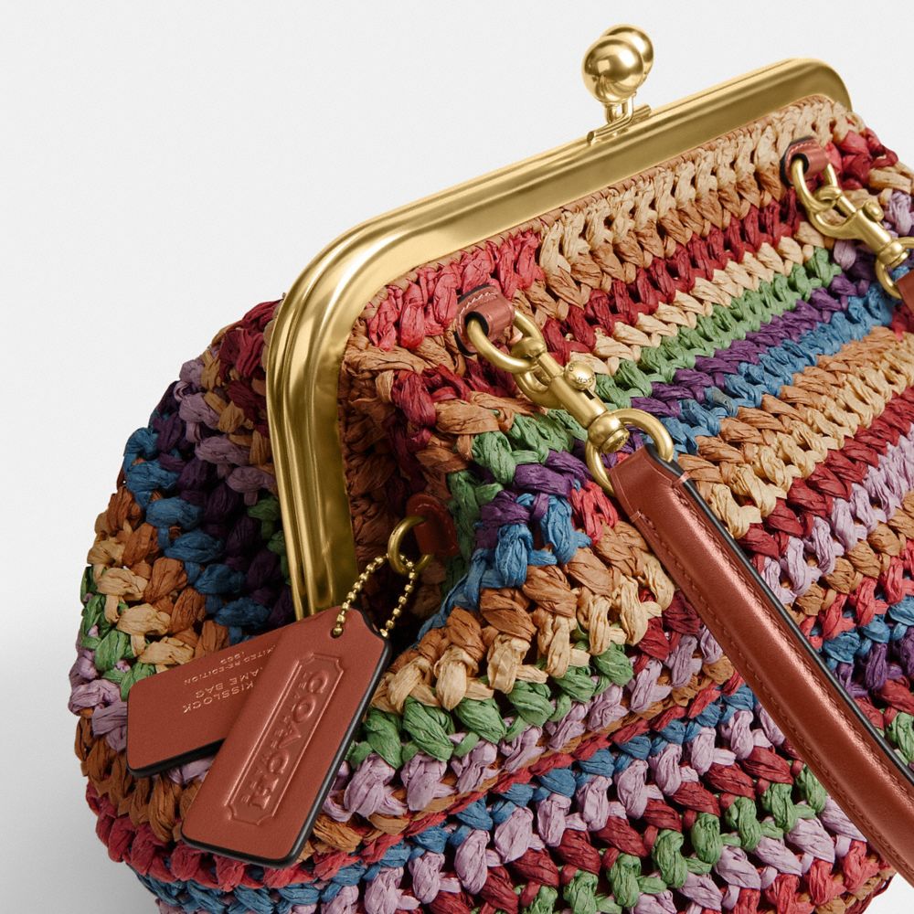 Coach Kisslock Frame Bag 27 Brass Multi