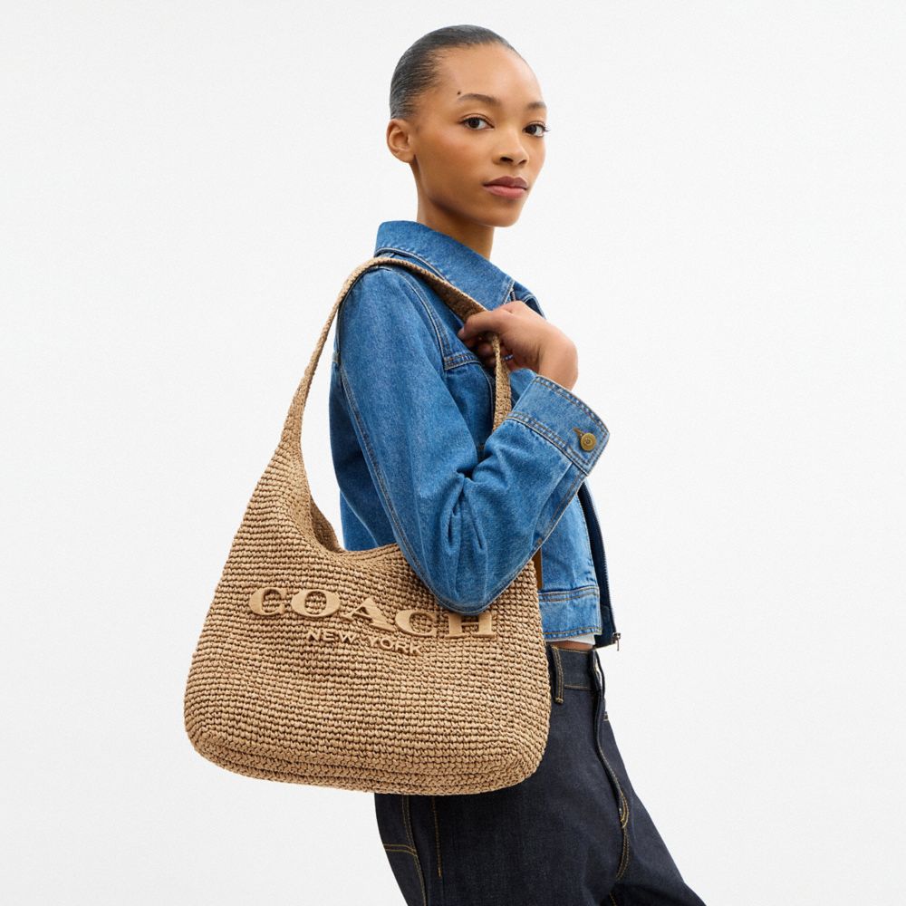 Coach Brooklyn Shoulder Bag 34 Brass Natural