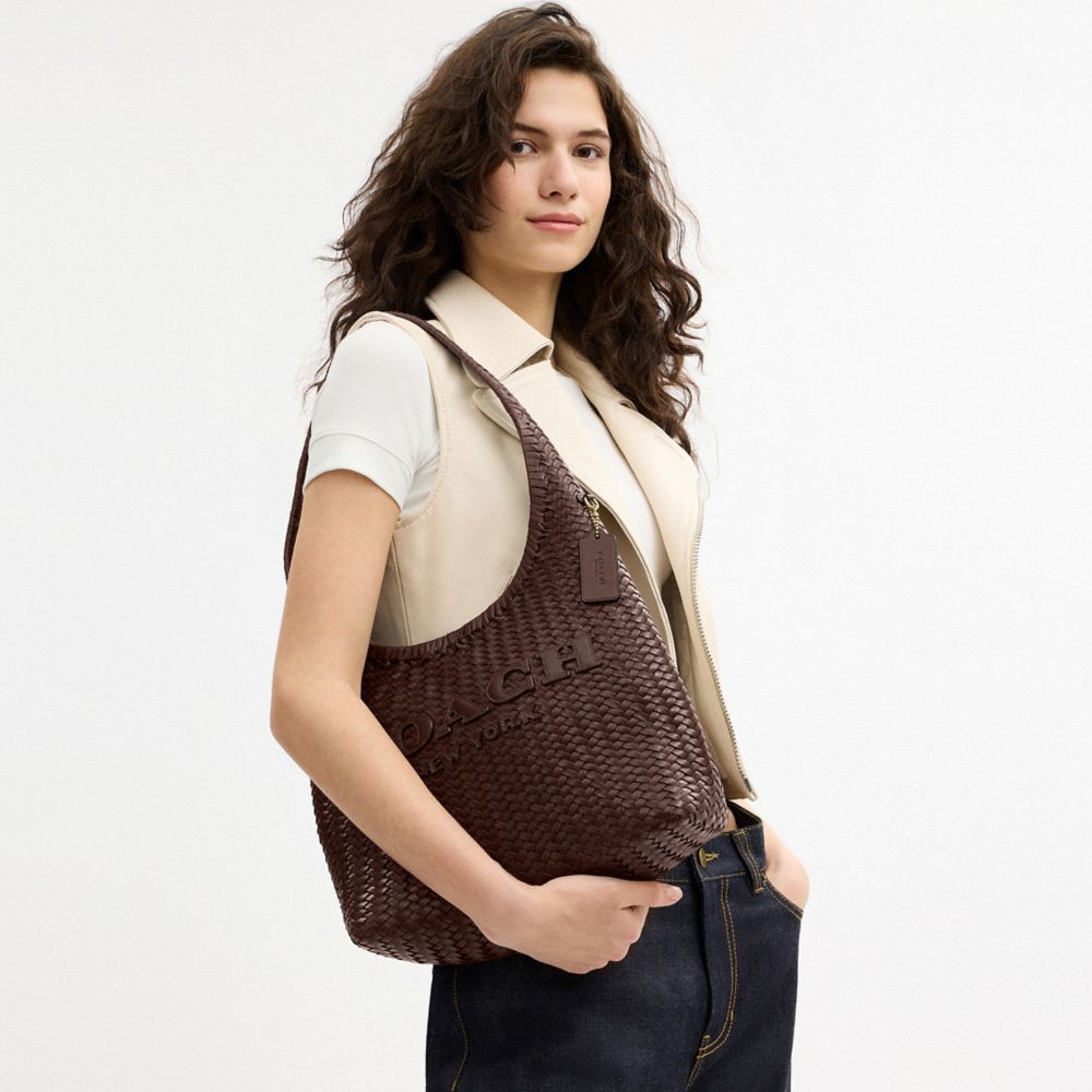 Coach Brooklyn Shoulder Bag 34 Brass Maple