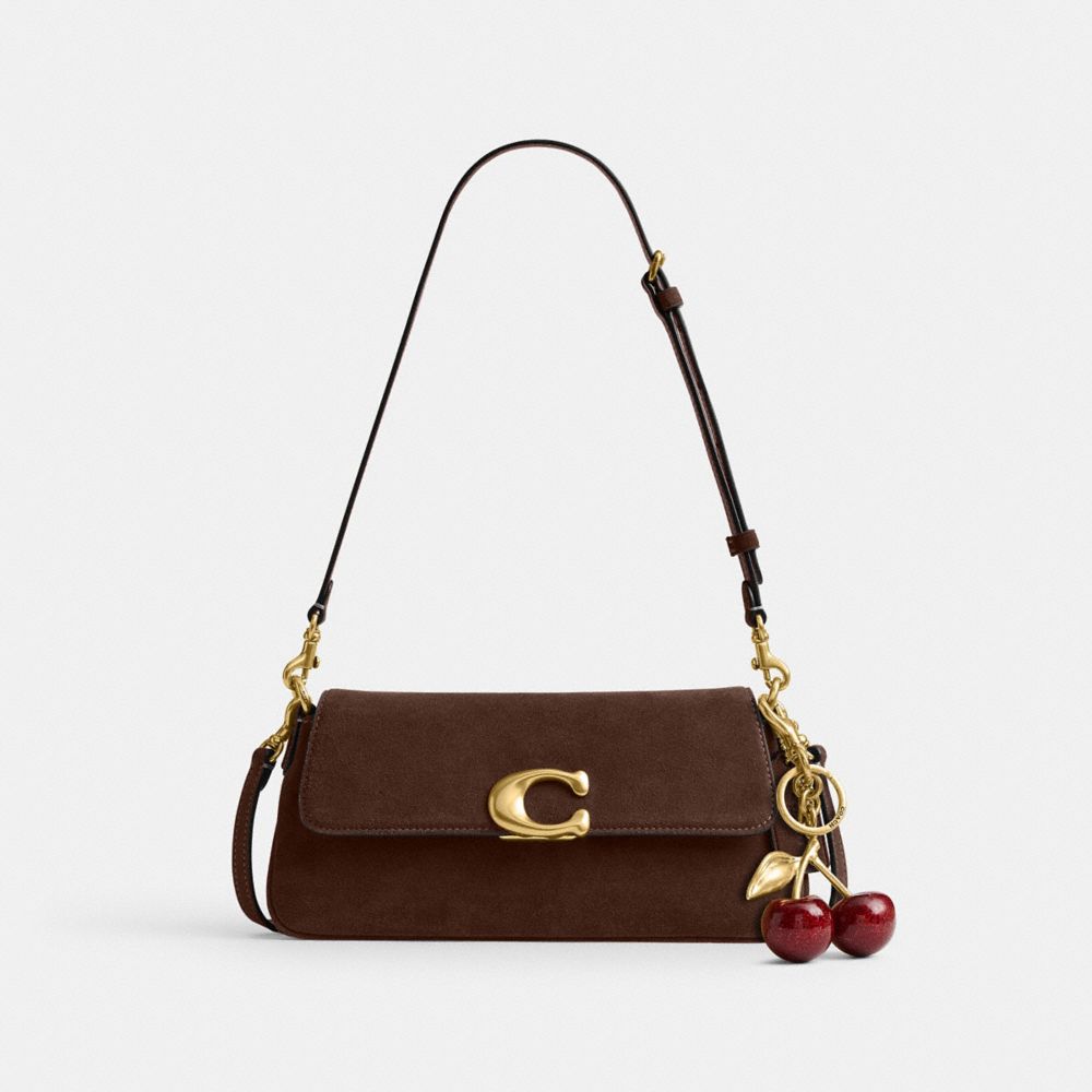 Coach Jet Shoulder Bag Brass Dark Chocolate