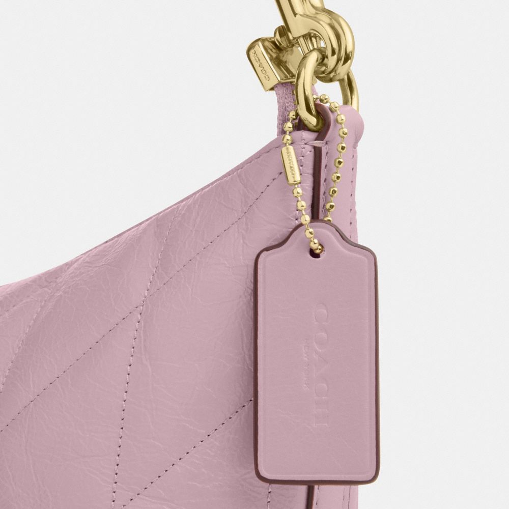 Coach Caitlin Shoulder Bag With Quilting Gold Carnation