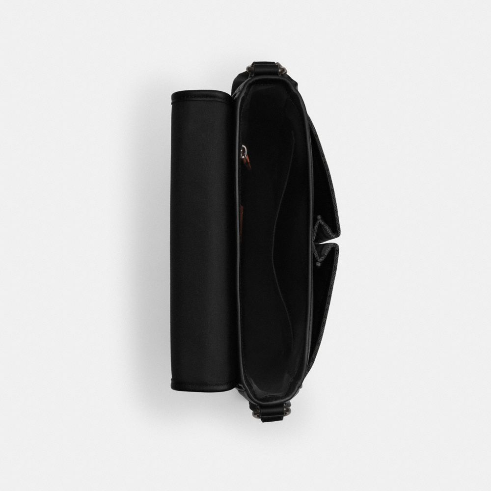 Coach Sprint Map Bag 25 In Signature Jacquard Black Copper Black