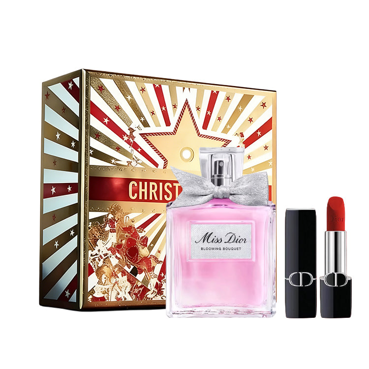 Dior Vivid Blue Gold Lipstick Floral Sweetheart Perfume Set 26 New Year Limited Eau De Toilette