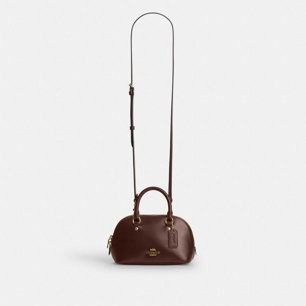 Coach Lara Mini Satchel Bag Gold Maple