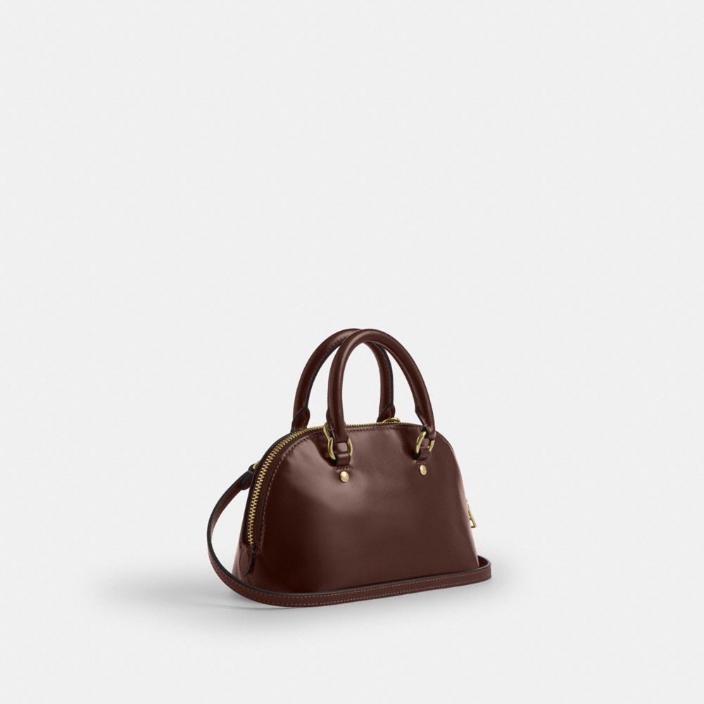 Coach Lara Mini Satchel Bag Gold Maple