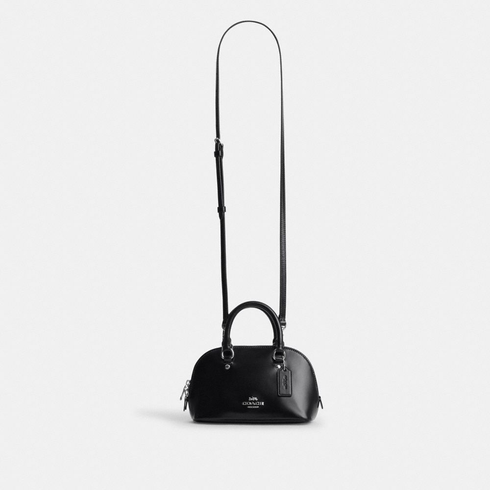Coach Lara Mini Satchel Bag Silver Black