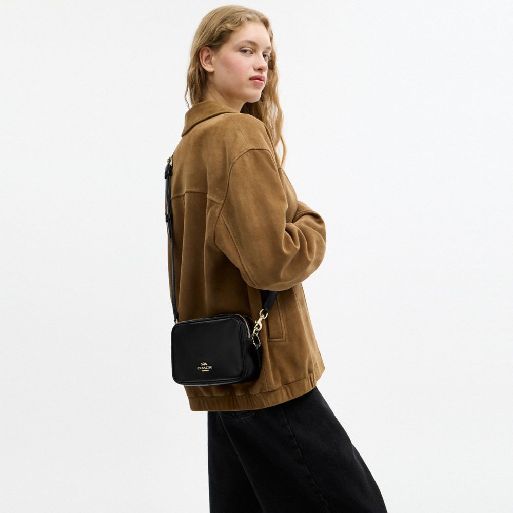 Coach Mini Carey Crossbody Bag Gold Black