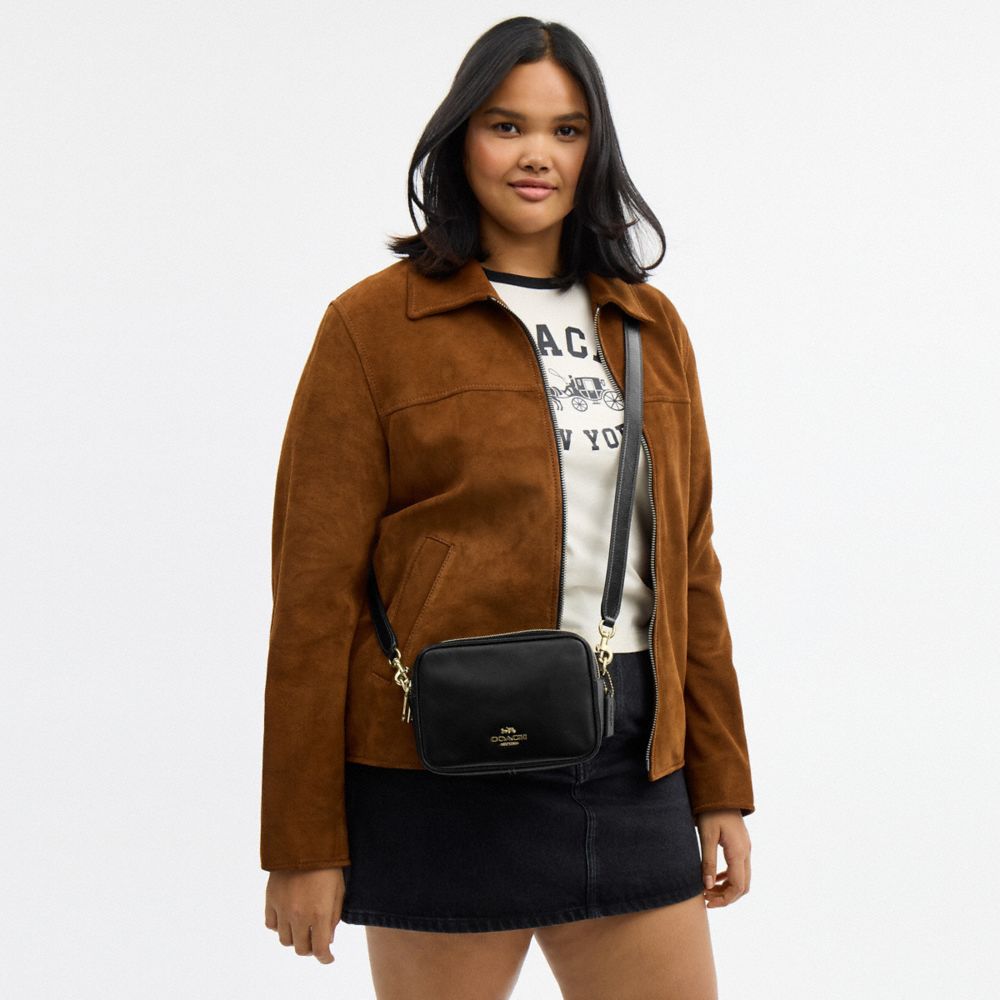 Coach Mini Carey Crossbody Bag Gold Black