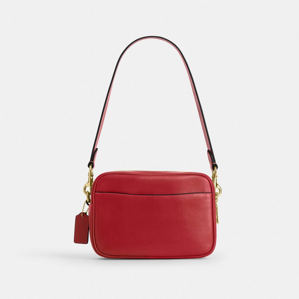 Coach Mini Carey Crossbody Bag Gold/Poppy