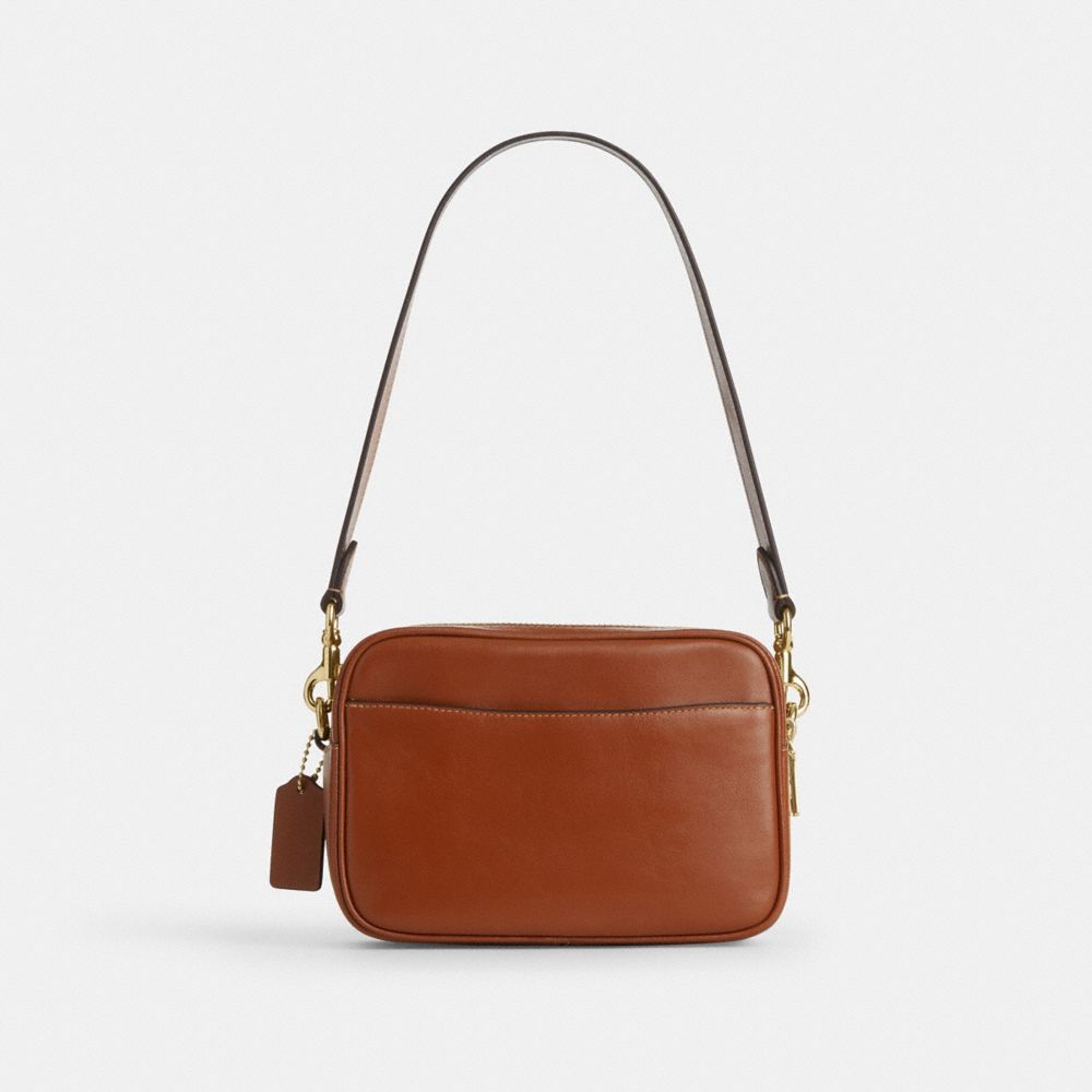 Coach Mini Carey Crossbody Bag Gold Cinnamon