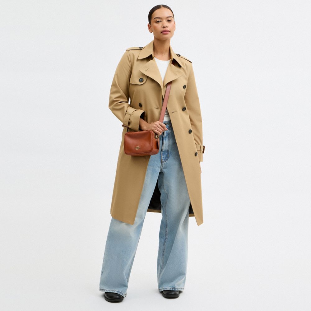 Coach Mini Carey Crossbody Bag Gold Cinnamon