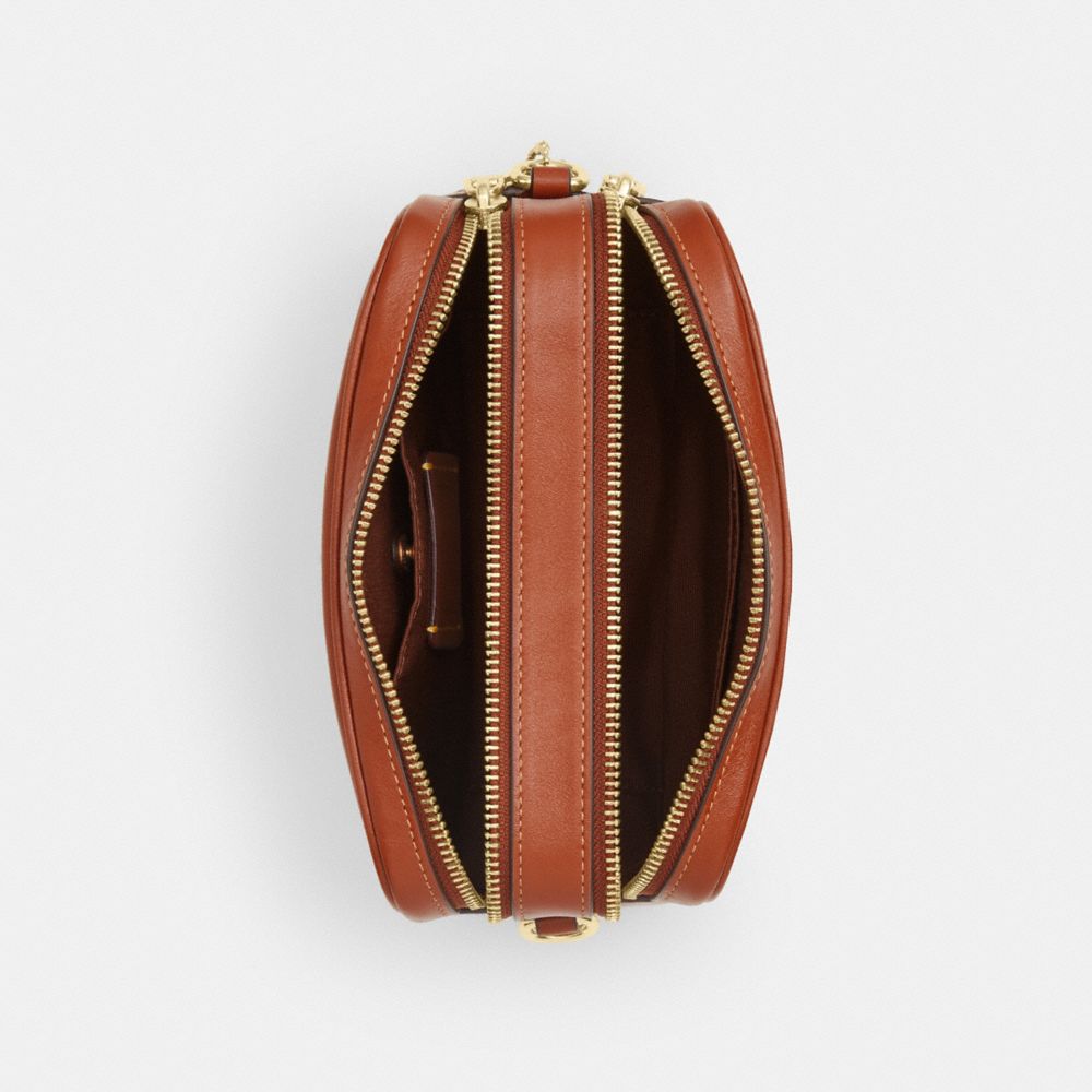 Coach Mini Carey Crossbody Bag Gold Cinnamon