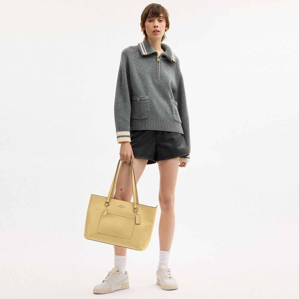 Coach Station Tote Bag Gold Vanilla