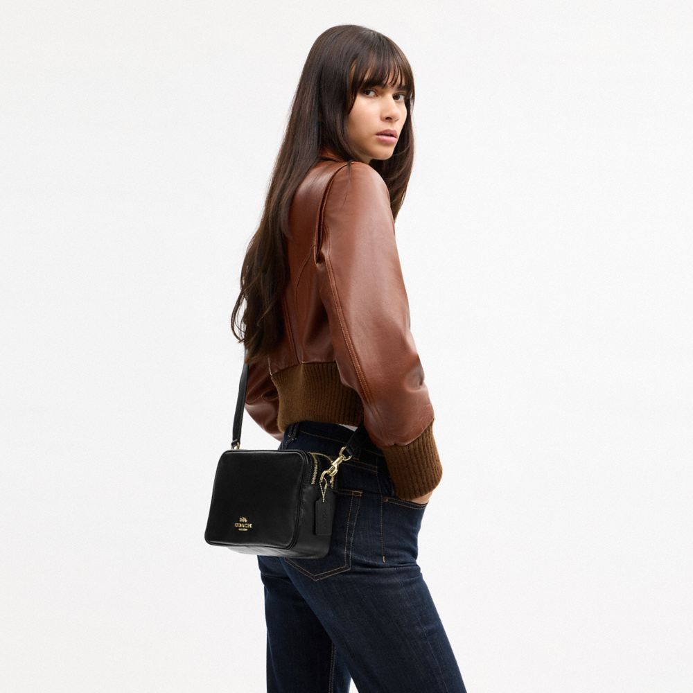 Coach Carey Crossbody Bag Gold Black