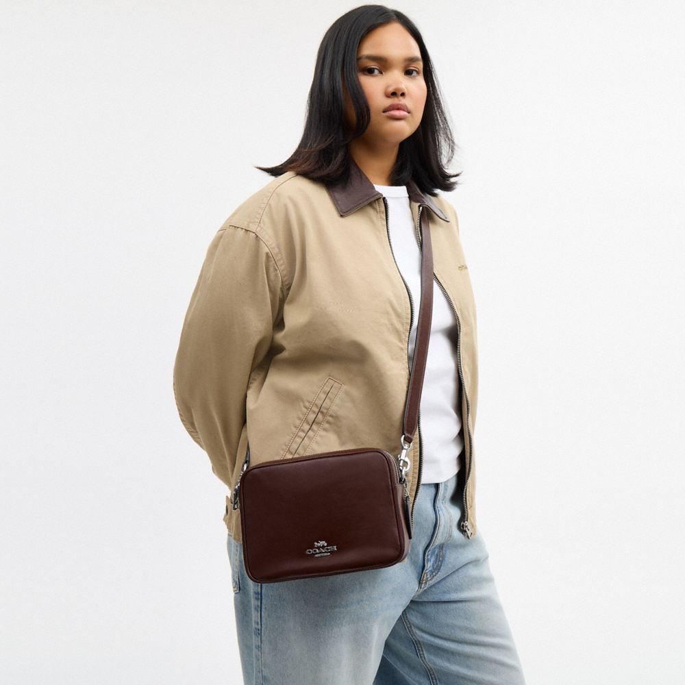 Coach Carey Crossbody Bag Silver Maple