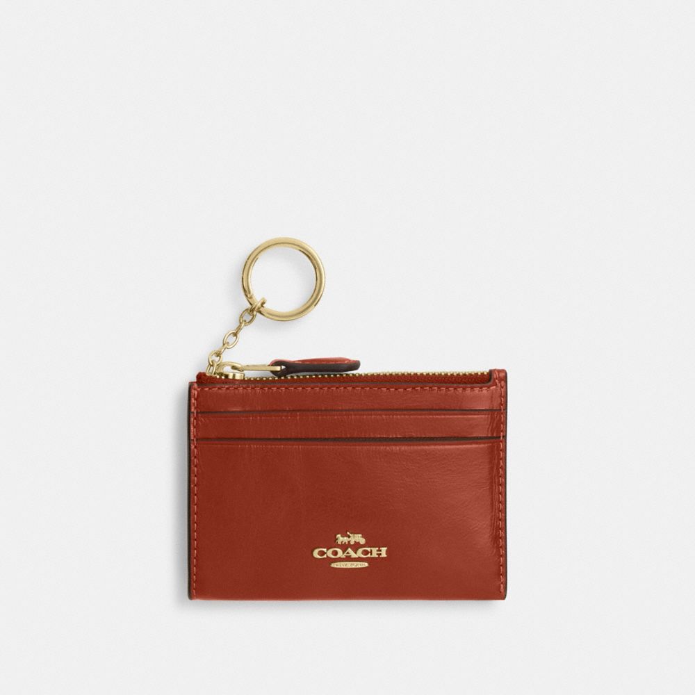 Coach Mini Skinny ID Case Gold/Cinnamon