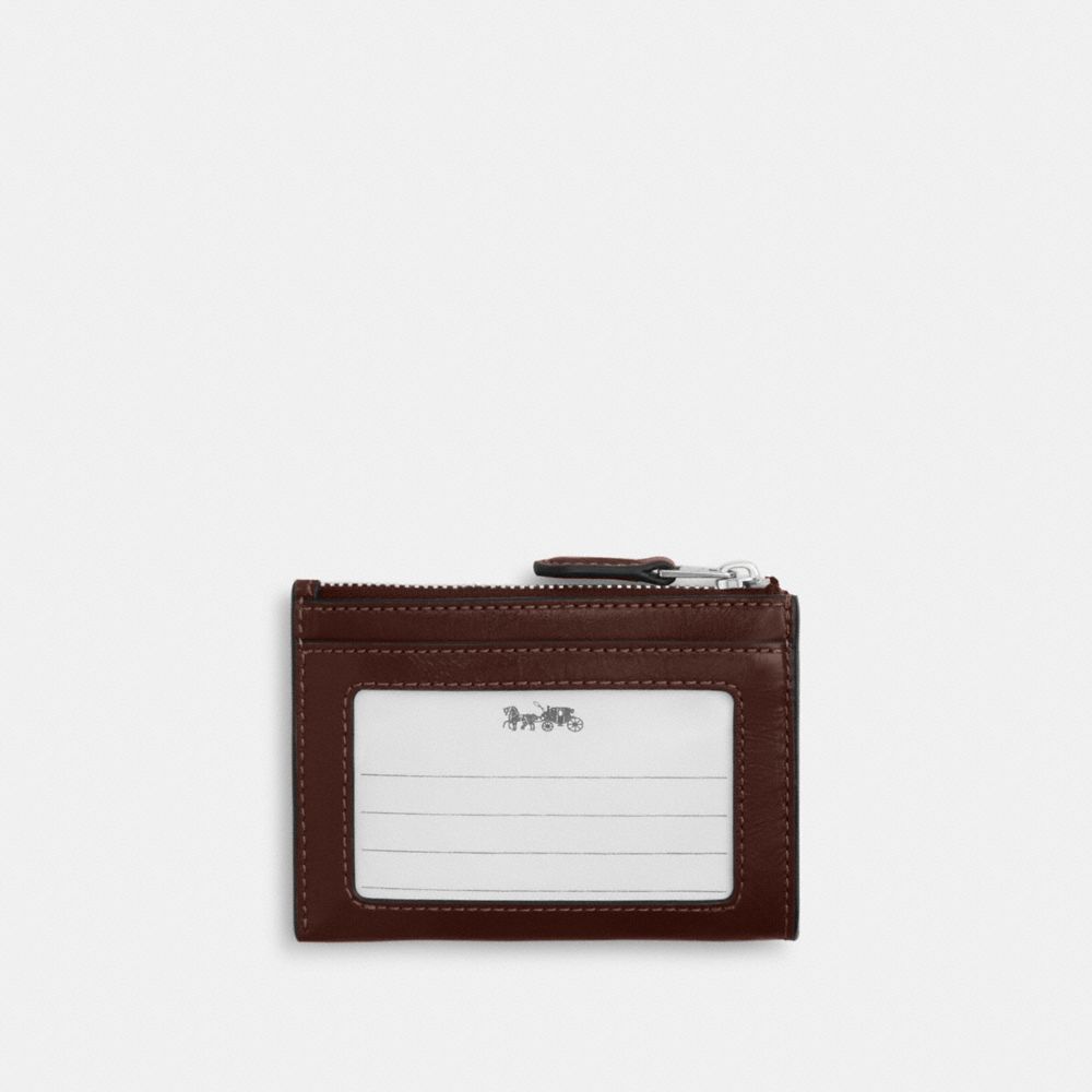 Coach Mini Skinny ID Case Silver/Maple
