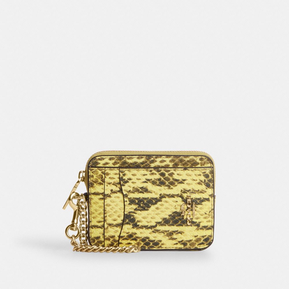 Coach Zip Card Case Gold/Yellow