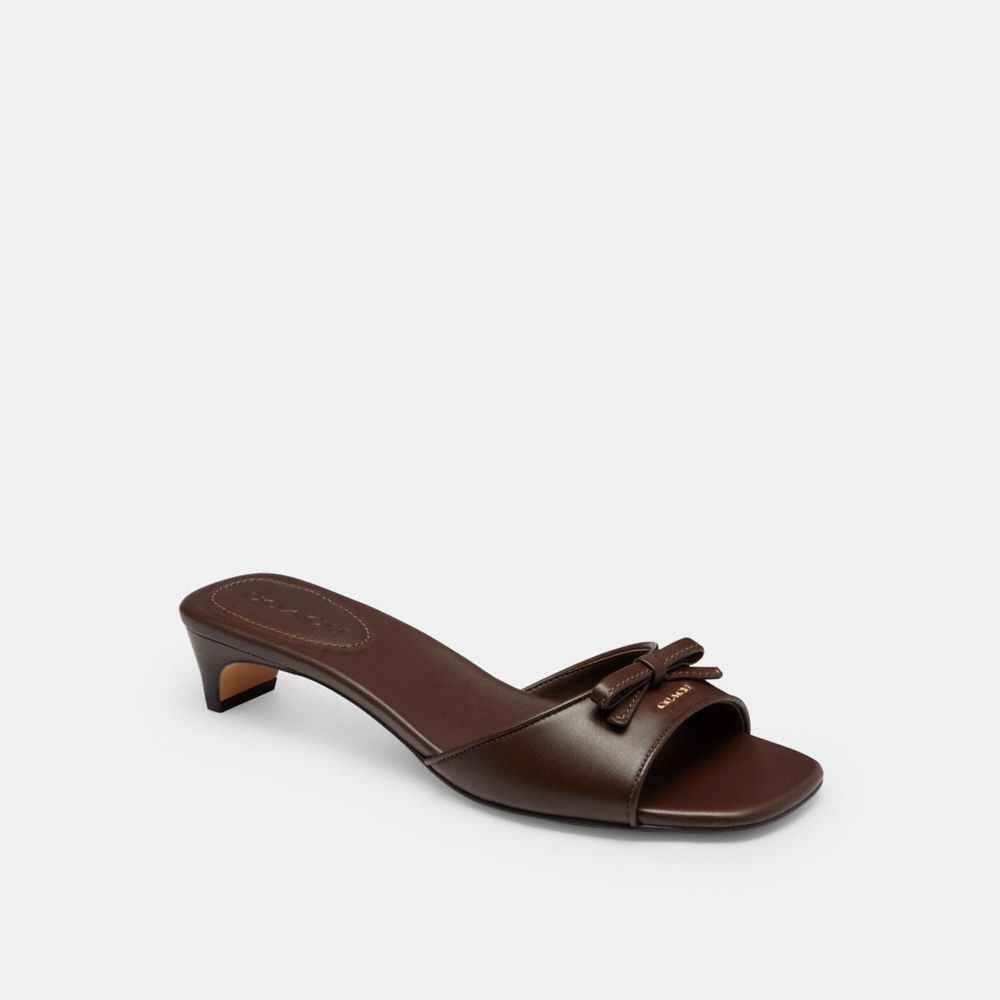 Women's Coach Bow Kitten Heel Sandal Maple
