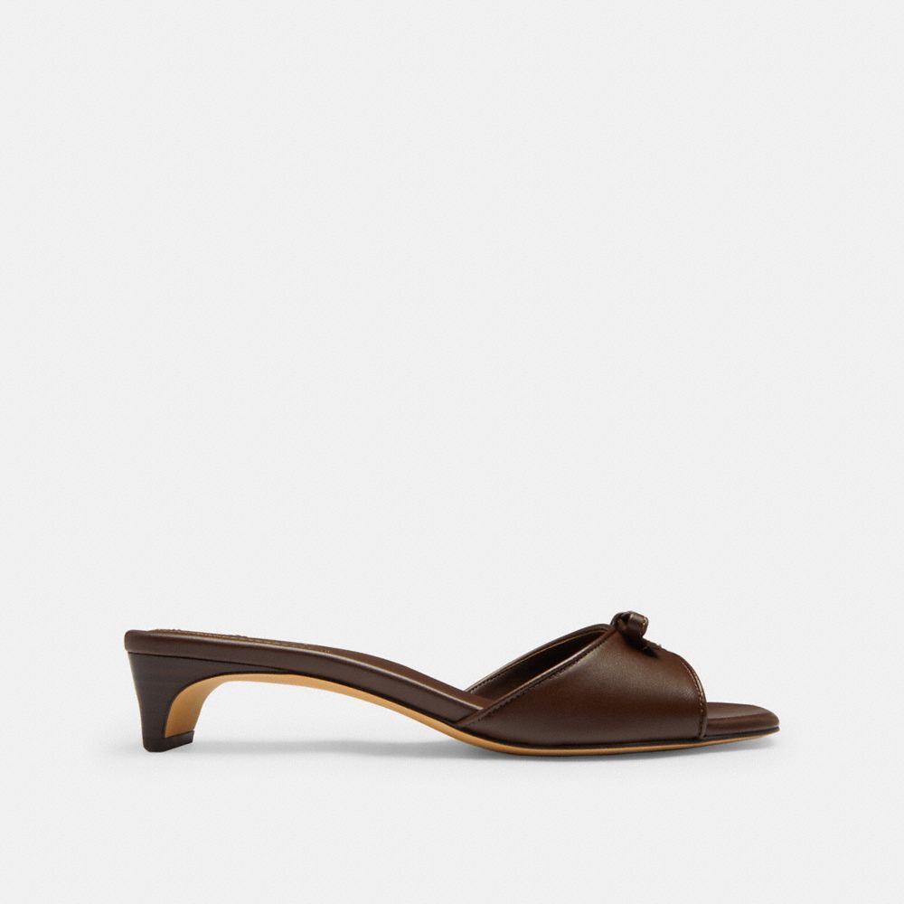 Women's Coach Bow Kitten Heel Sandal Maple