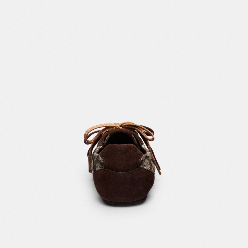 Women's Coach Soft Sneaker In Signature Jacquard Maple Oak
