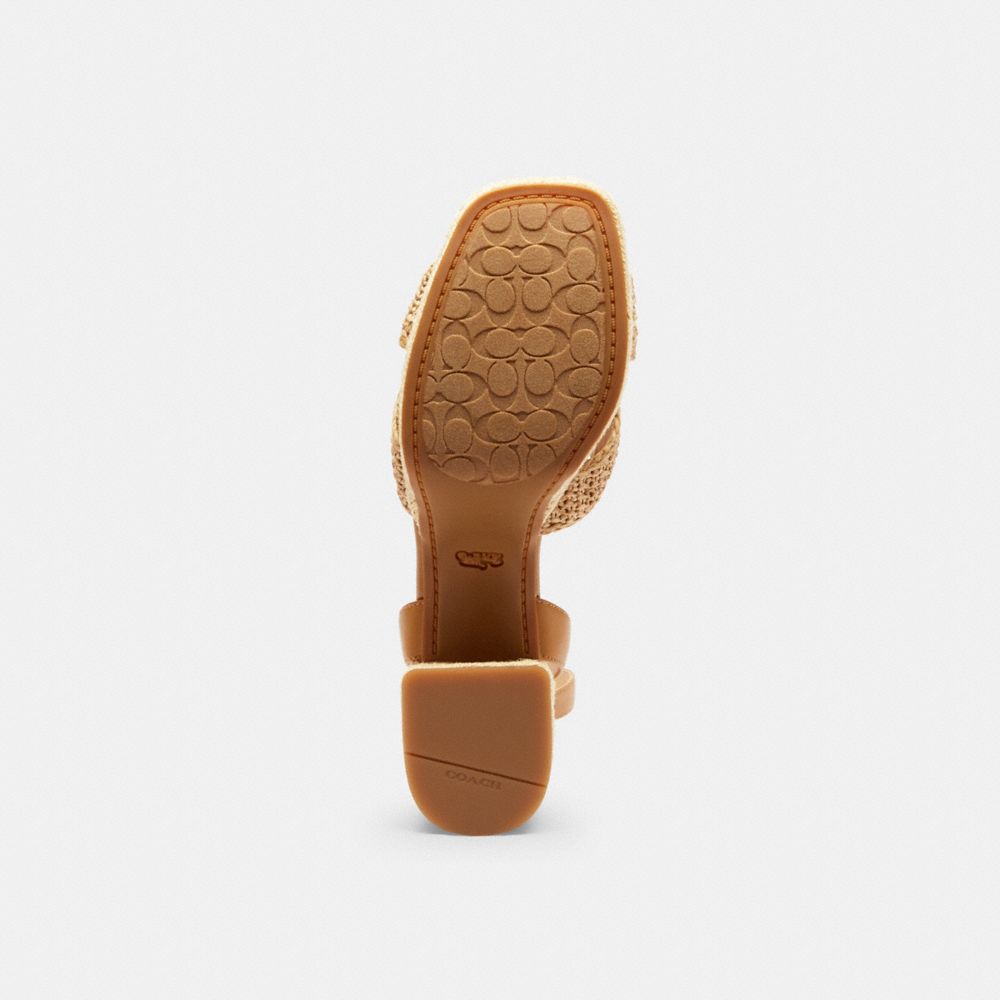 Women's Coach Block Heel Sandal Natural