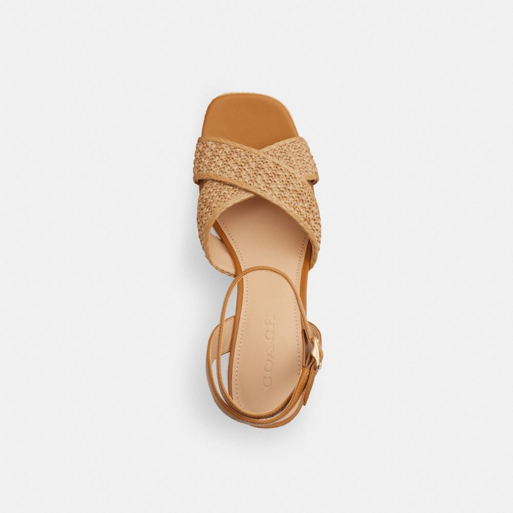 Women's Coach Block Heel Sandal Natural