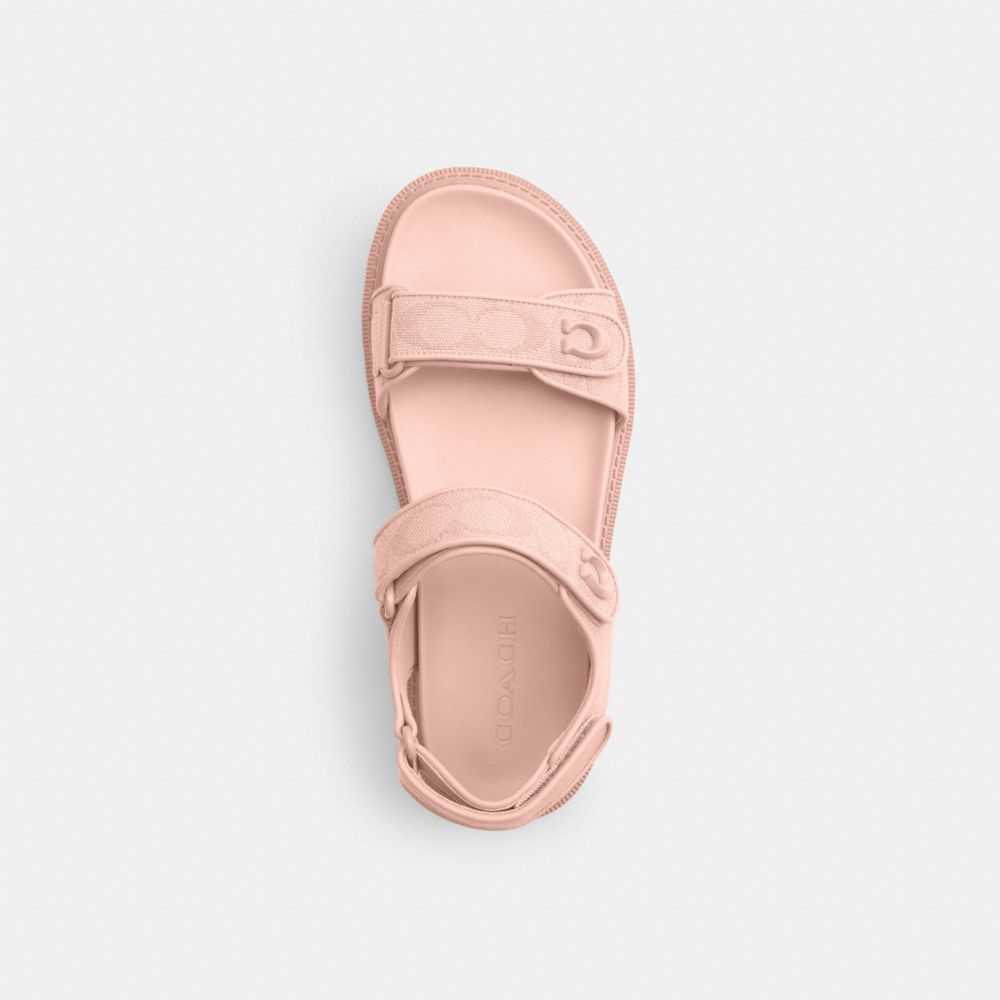 Women's Coach Brynn Sandal In Signature Canvas Candy Pink