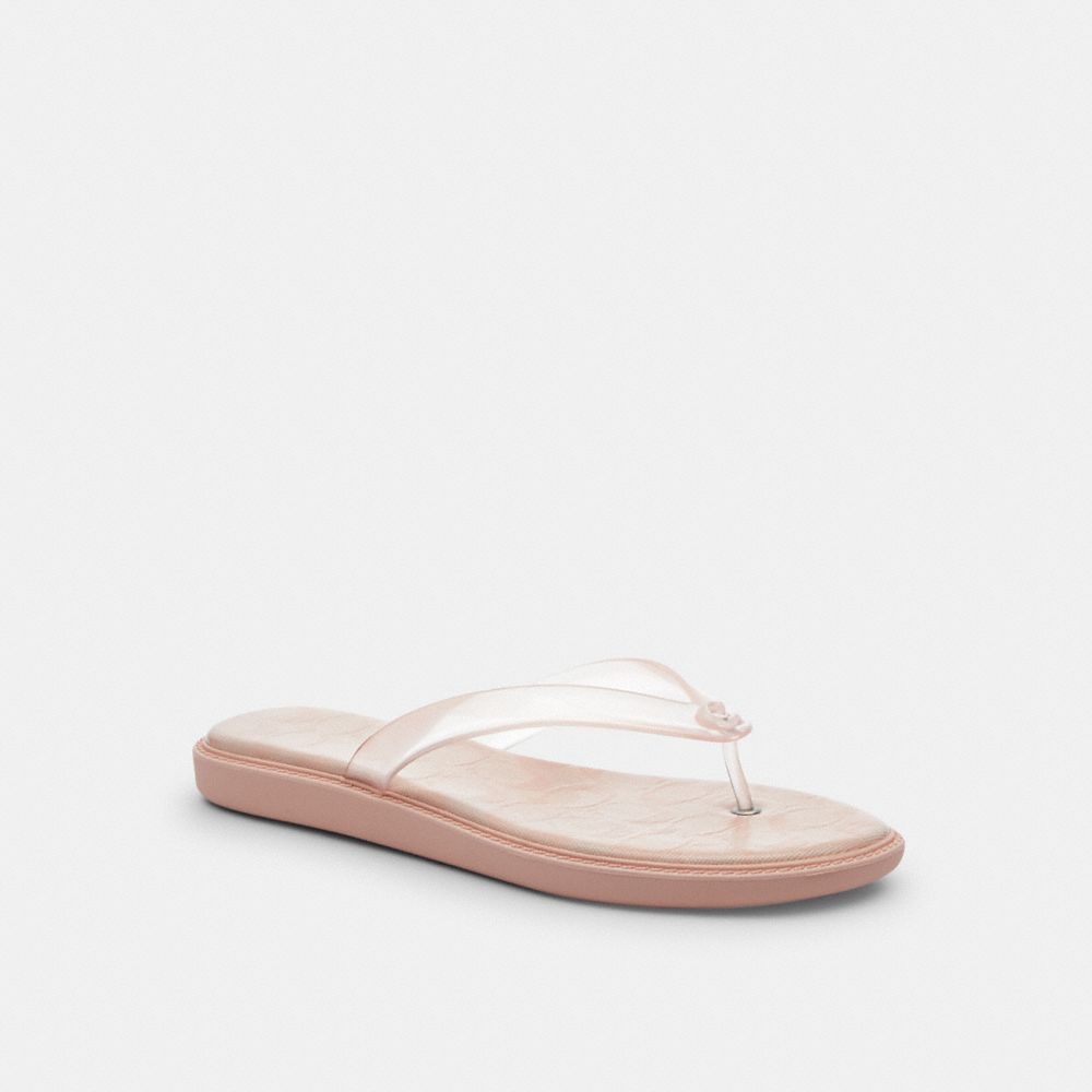 Women's Coach Jelly Flip Flop In Signature Candy Pink