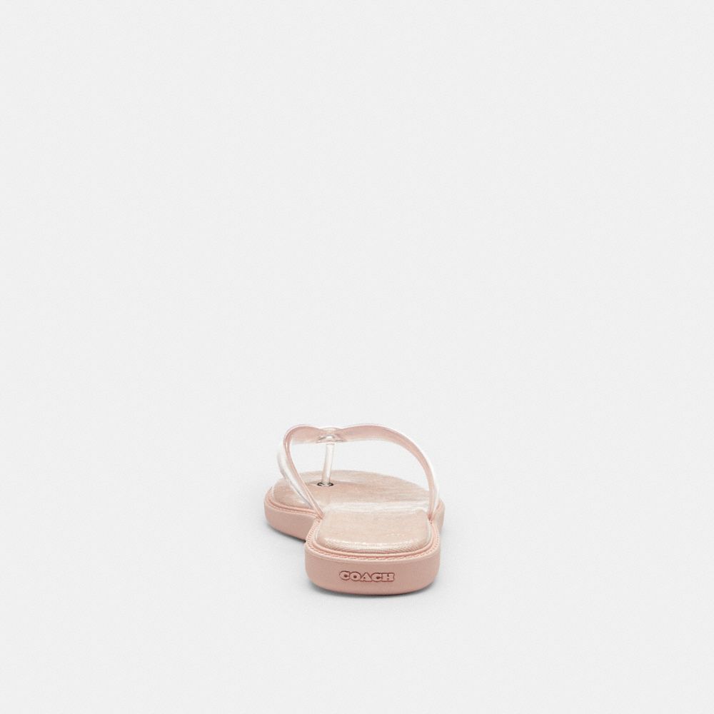 Women's Coach Jelly Flip Flop In Signature Candy Pink