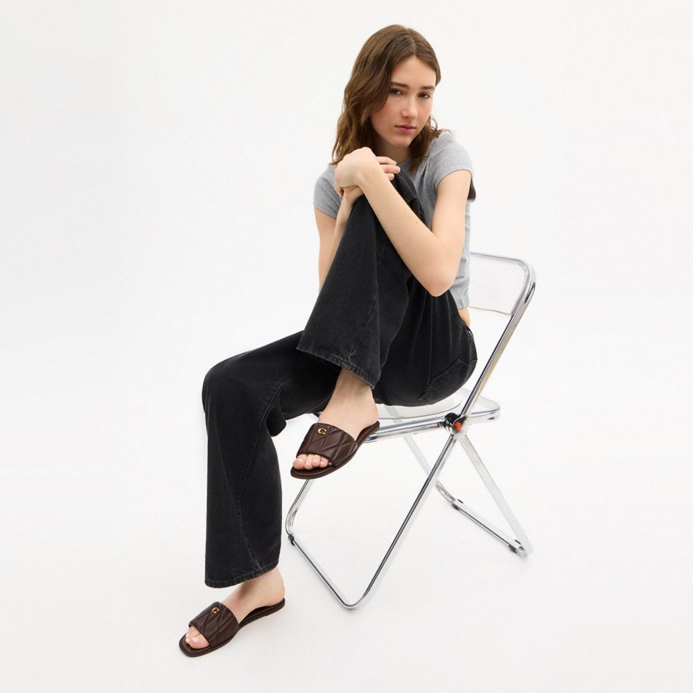 Women's Coach Holly Sandal With Quilting Maple