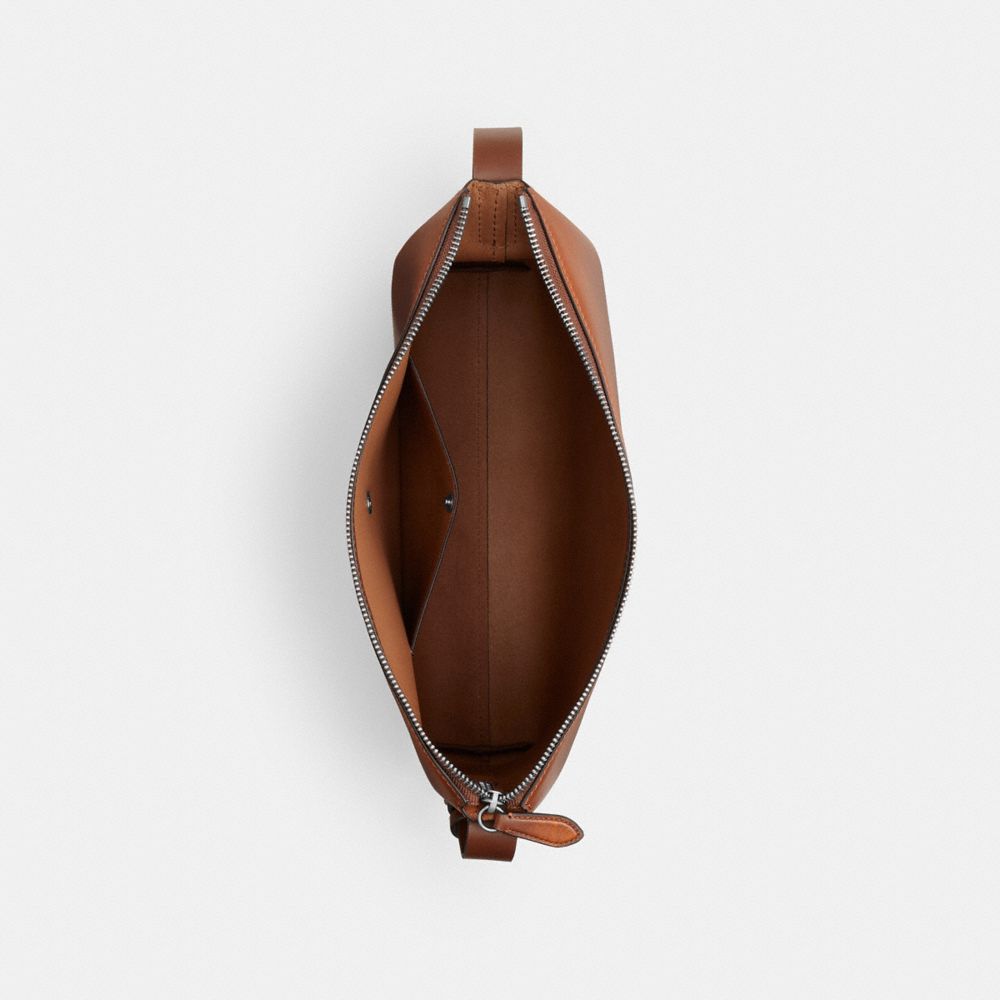 Coach Mott Messenger Bag 38 In Loved Leather Saddle/Burnt Sienna