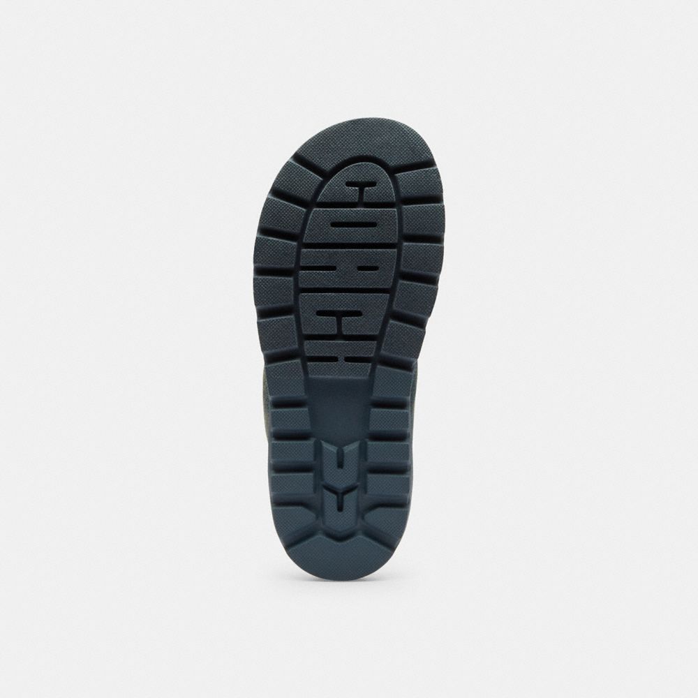 Women's Coach Brynn Thong Sandal In Loved Denim Dark Indigo
