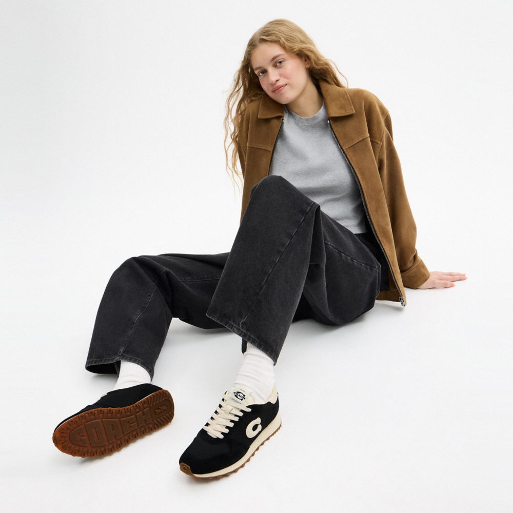 Women's Coach Retro Runner Black Chalk