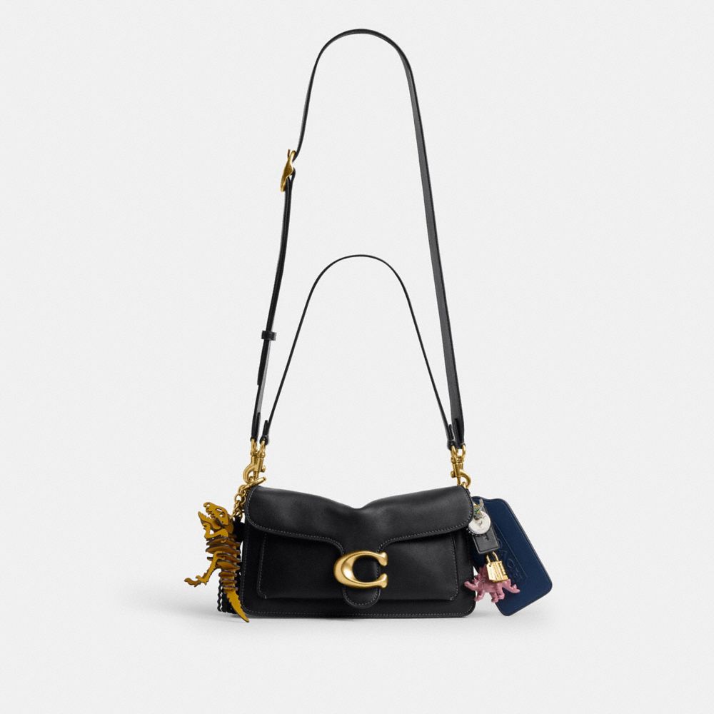 Coach Rexy 10th Birthday Tabby Shoulder Bag 26 With Charms Brass Black