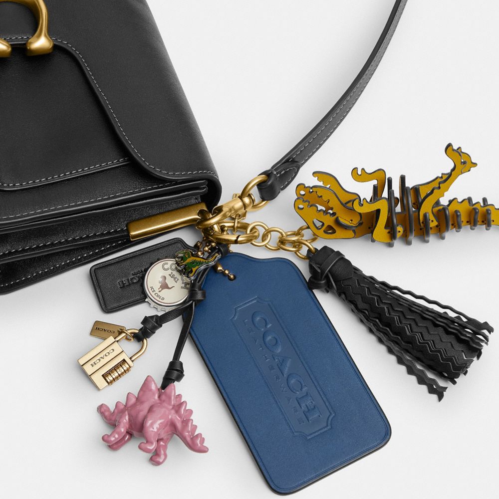Coach Rexy 10th Birthday Tabby Shoulder Bag 26 With Charms Brass Black