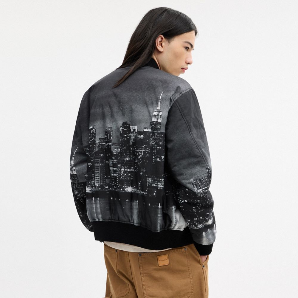 Coach Reversible Souvenir Jacket Red Multi