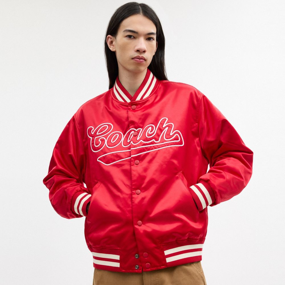 Coach Reversible Souvenir Jacket Red Multi