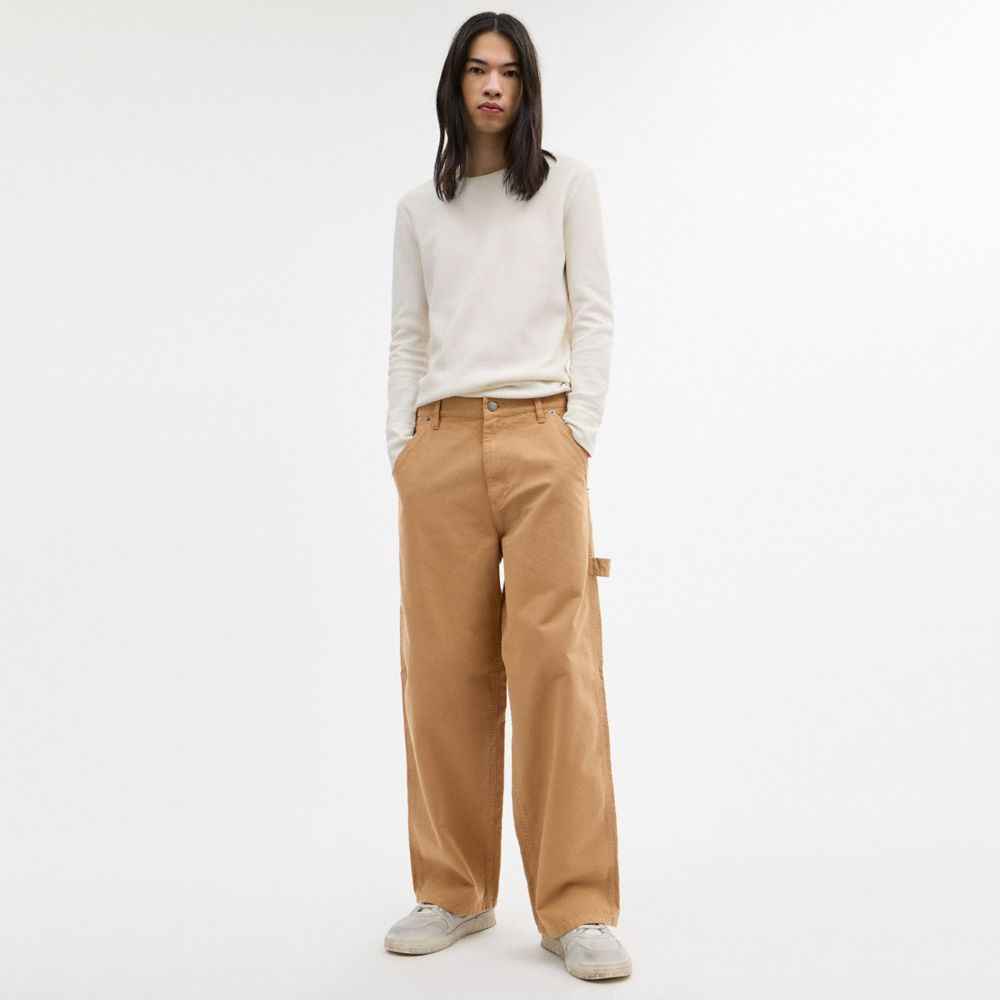Coach Canvas Pants In Organic Cotton Sand