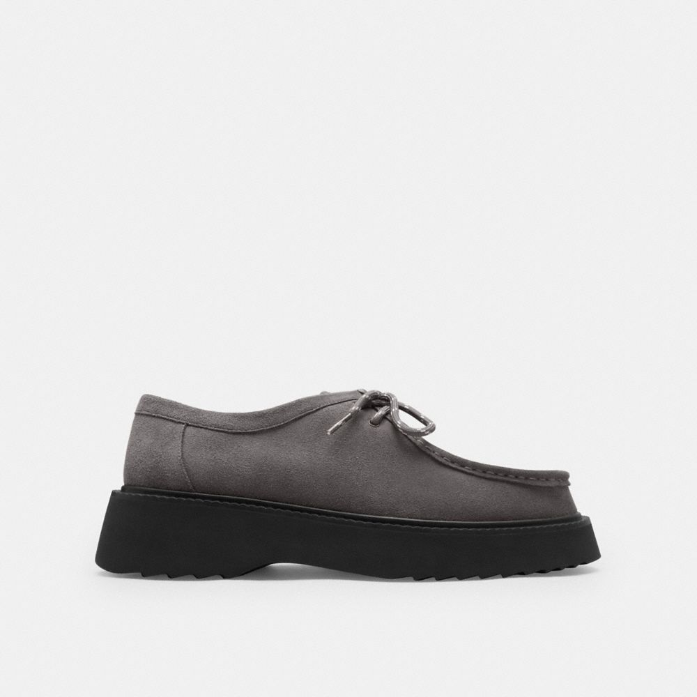 Men's Coach Chukka Boot In Signature Suede Charcoal Black