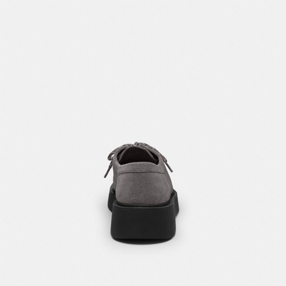 Men's Coach Chukka Boot In Signature Suede Charcoal Black