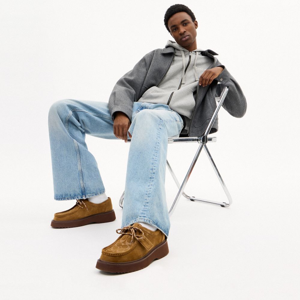 Men's Coach Chukka Boot In Signature Suede Tobacco Maple