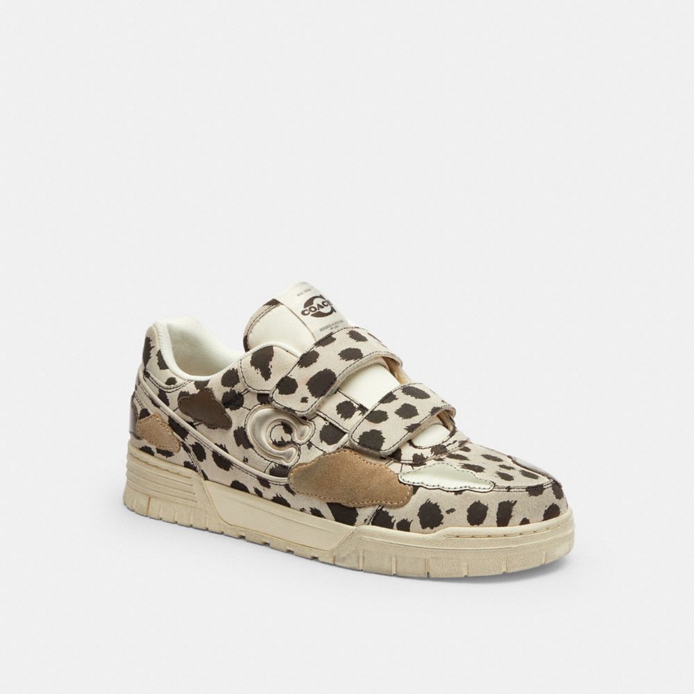 Women's Coach Double Strap Soho Sneaker With Clouds Dalmation Multi