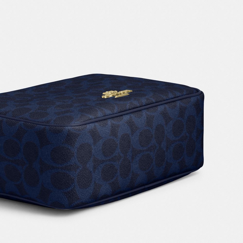 Coach Carey Crossbody Bag In Signature Canvas Gold/Navy