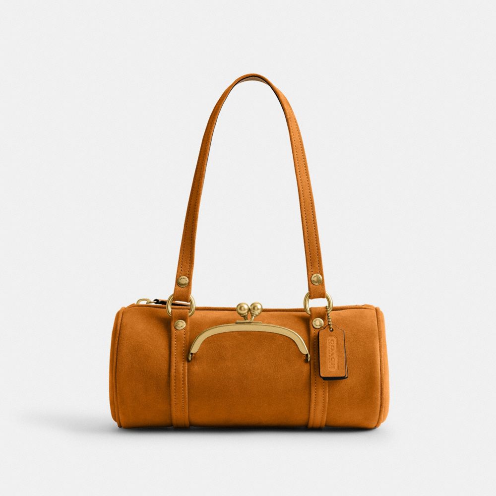 Coach Kisslock Barrel Bag 28 Brass/Marigold